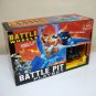 Battle Wheels Pit Playset w/ Shadow Vul robot pull back fighter figure vehicle Johnny Lightning 2007