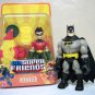 DC Super Friends Batman & Robin 6" JL chunky figure lot pre-school Mattel 2009