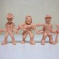 Slug Zombies Lot of 3 mini figures pink pvc Muscle Men scary little ugly guys heroes Jakks 2012