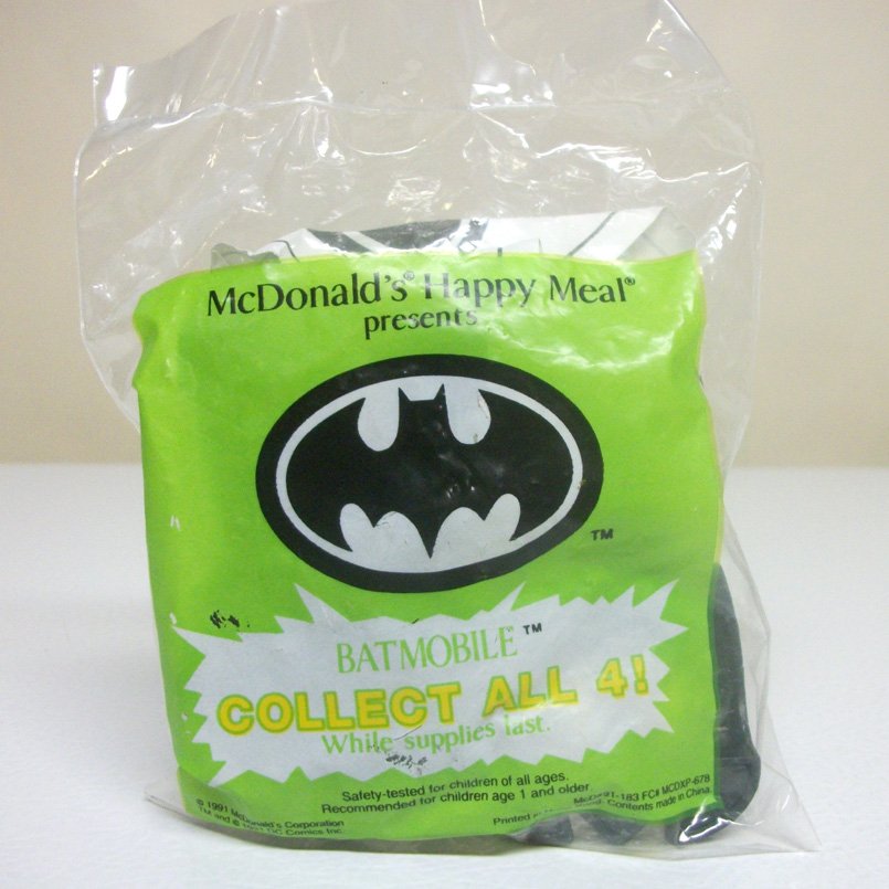 1991 Batmobile Batman McDonalds Happy Meal shooting toy vintage bagged ...