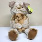 16" Dog Momma & Puppy plush stuffed brown tan doll tags animal adventure new mom baby pup 2018