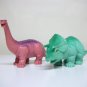 1987 Apatosaurus & Triceratops toys Definitely Dinosaurs wendys kids meal Playskool