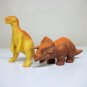 1987 Anatosaurus & Triceratops toys Definitely Dinosaurs wendys kids meal Playskool