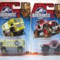 Jurassic World Lot of 2 MBX 4x4 & Desert Thunder V16 vehicles dinosaur truck jeep Matchbox 2015