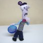 Inside Out Fear 9" plush purple doll emotion houndstooth bowtie Pixar Disney Tomy 2015