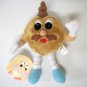 Paczki 7" plush doll Mr Prune stuffed Polish lent donut vintage toy new tags 1999