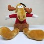 Bullwinkle 17" plush doll red sweater - Rocky & Bullwinkle J Moose - Nanco 1991