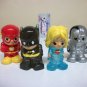 DC Ooshies lot of 4 Series 1 supergirl batman cyborg flash hologram titanium topper Jakks 2016