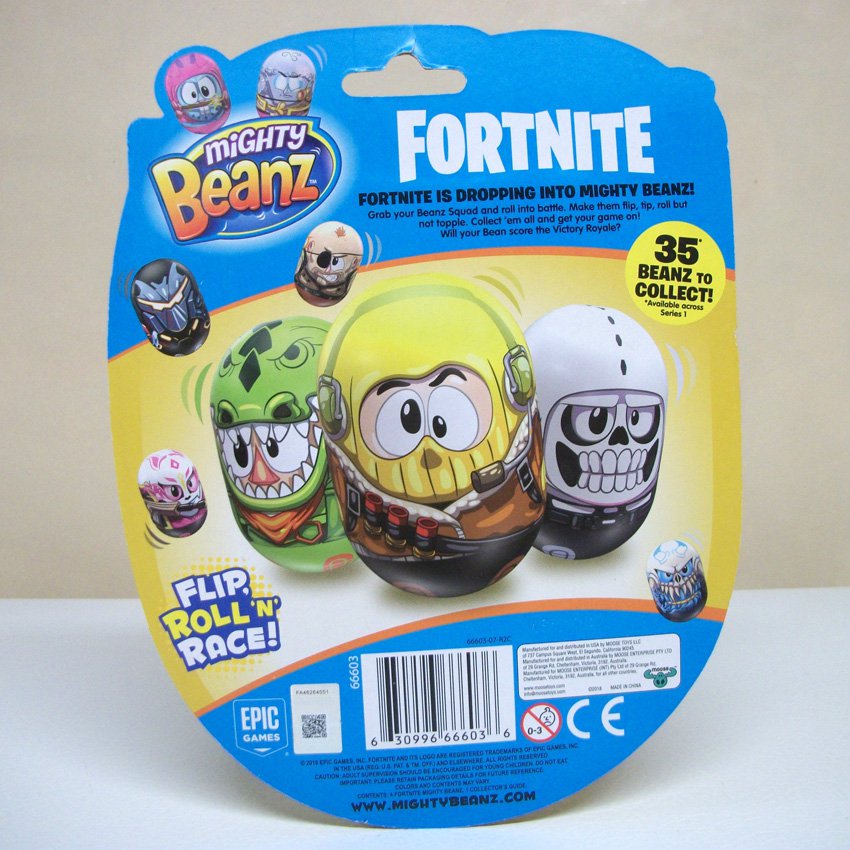 Crackshot Fortnite Mighty Beanz 4-pk raven bright bomber masked fury ...