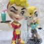 2016 Lil Bombshells DC Black Canary & Flash vinyl mystery figure lot of 2 blind tin comics