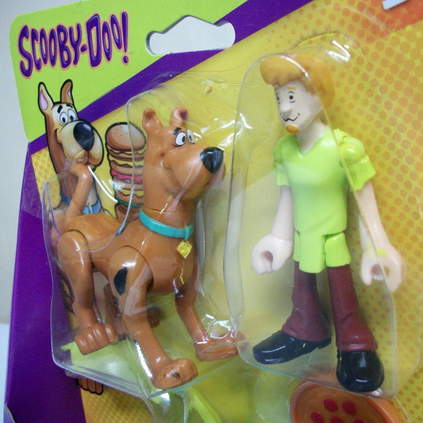 Imaginext Shaggy & Scooby-doo pizza thrower flinger flying figure set ...