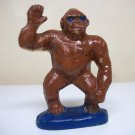 5" Brown Gorilla figure sasquatch standing ape figurine wax plastic bigfoot knick knack tchotchke