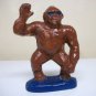5" Brown Gorilla figure sasquatch standing ape figurine wax plastic bigfoot knick knack tchotchke