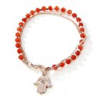 Thoughts to share Beaded Charm Bracelet Hansa Hand Thoughts to share Beaded Charm Bracelet Hansa Hand