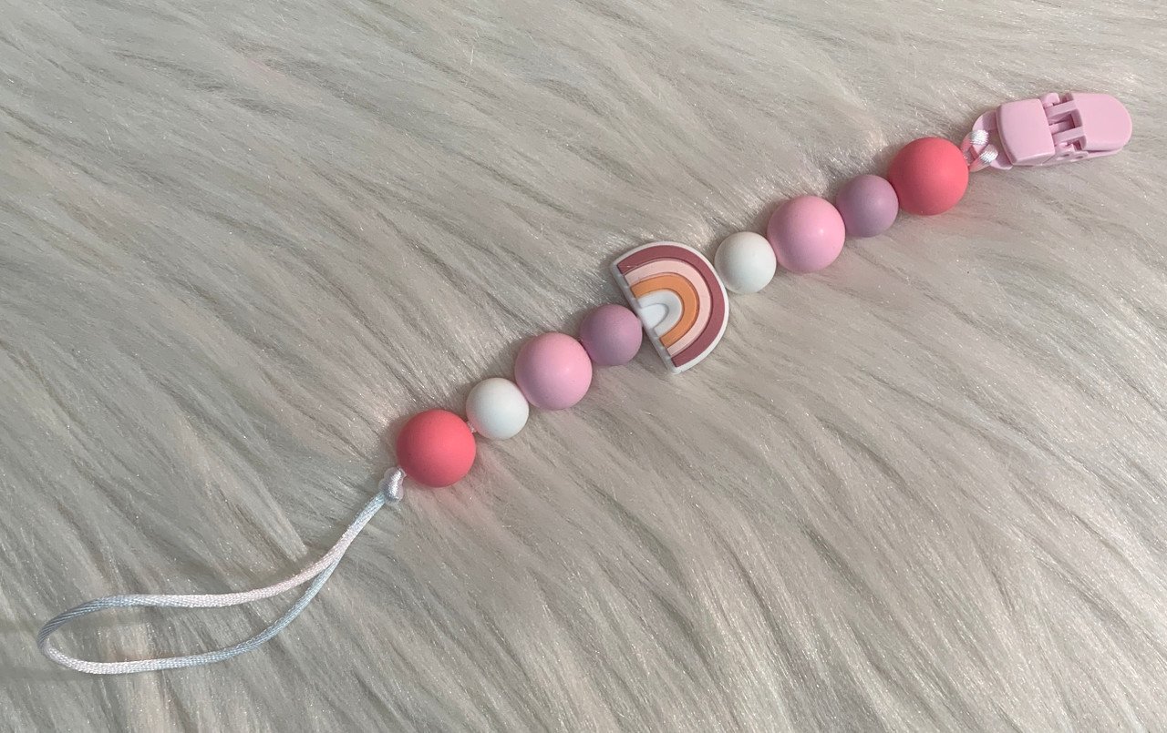 Silicone Pacifier Clip Holder - Rainbow
