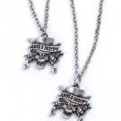 Guns N' Roses Skull Necklace and Bracelet Set