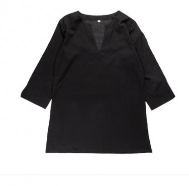 Karma V - Neck Tunic  Black