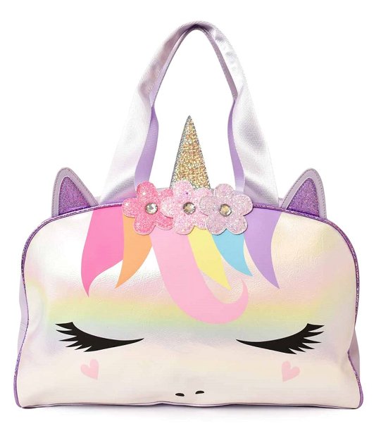 Pink and Lavender Unicorn Duffle Bag