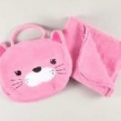 Cat Carrying Case and Pink Blanket Cat Carrying Case and Pink Blanket