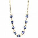 In Your Eyes Blue Eye Gold Necklace by ZAD Fashion Inc