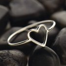 Nina Designs Sterling Silver Ring - Open Heart Ring Nina Designs Sterling Silver Ring - Open Heart Ring