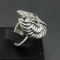 STERLING SILVER RING DAGGER FLEUR DE LIS ANGEL WINGS SOLID 925 NEW SIZE J - Z