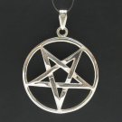 STERLING SILVER PENDANT PENTAGRAM GOTHIC BIKER 925 NEW PE000262 EMPRESS SOLID