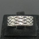 STERLING SILVER RING BAND WEB SOLID 925 NEW SIZE G - V