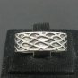 STERLING SILVER RING BAND WEB SOLID 925 NEW SIZE G - V