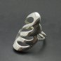 STYLISH LONG STERLING SILVER RING 925 NEW SIZE H - V