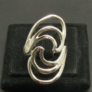 STYLISH STERLING SILVER RING SOLID 925 ADJUSTABLE SIZE