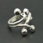 STYLISH STERLING SILVER RING BALL 925 NEW SIZE G - V