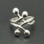 STYLISH STERLING SILVER RING BALL 925 NEW SIZE G - V