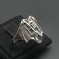STERLING SILVER RING SOLID 925 DEATH SKULL SKELETON BIKER NEW SIZE H - X