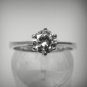 STYLISH STERLING SILVER RING SOLID 925 6mm CZ NEW SIZE G - V R001209 EMPRESS