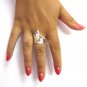 EXTRAVAGANT STERLING SILVER RING SOLID 925 NEW SIZE G - V R001319 EMPRESS