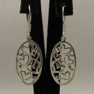 STERLING SILVER EARRINGS SOLID 925 HEARTS NEW DANGLING E000198 EMPRESS