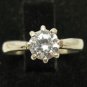 STYLISH STERLING SILVER RING SOLID 925 WITH 5.5MM ROUND CZ NEW SIZE G-T EMPRESS