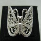 STERLING SILVER RING SOLID 925 BUTTERFLY FILIGREE NEW SIZE G - V EMPRESS