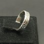 STYLISH SMALL STERLING SILVER RING SOLID 925 FLOWER BAND SIZE A - L NEW CHILDREN