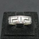 SOLID STERLING SILVER RING 925 MEANDER BAND SIZE H - X
