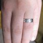 SOLID STERLING SILVER RING 925 MEANDER BAND SIZE H - X