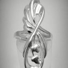 STYLISH LONG STERLING SILVER RING SOLID 925 NEW SIZE G - V R001270 EMPRESS