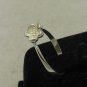 STERLING SILVER RING SOLID 925 FLOWER ROSE NEW SIZE E - V