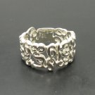 STYLISH STERLING SILVER RING SOLID 925 FIGURES BAND NEW