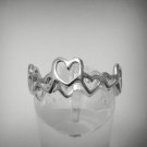 STYLISH STERLING SILVER RING SOLID 925 HEART BAND NEW SIZE G - T R001254 EMPRESS