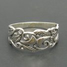 STERLING SILVER RING SOLID 925 LEAF FLOWER NEW SIZE G - V R000245 EMPRESS