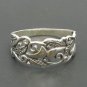 STERLING SILVER RING SOLID 925 LEAF FLOWER NEW SIZE G - V R000245 EMPRESS