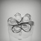 STYLISH STERLING SILVER RING SOLID 925 NEW SIZE F - Z R001222 EMPRESS