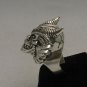 STERLING SILVER RING SKULL BIKER DEVIL SOLID SIZE P-Z